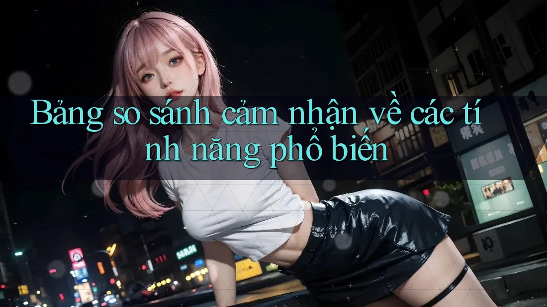 Bảng so sánh cảm nhận về các tính năng phổ biến Bảng so sánh cảm nhận về các tính năng phổ biến