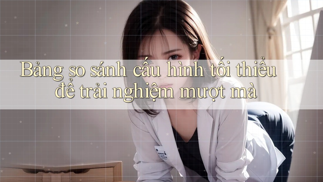 Bảng so sánh cấu hình tối thiểu để trải nghiệm mượt mà Bảng so sánh cấu hình tối thiểu để trải nghiệm mượt mà