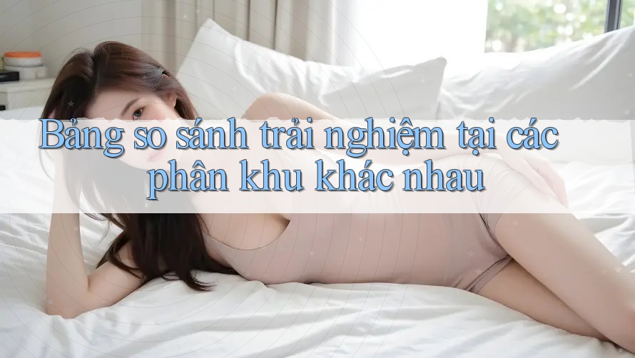 Bảng so sánh trải nghiệm tại các phân khu khác nhau Bảng so sánh trải nghiệm tại các phân khu khác nhau