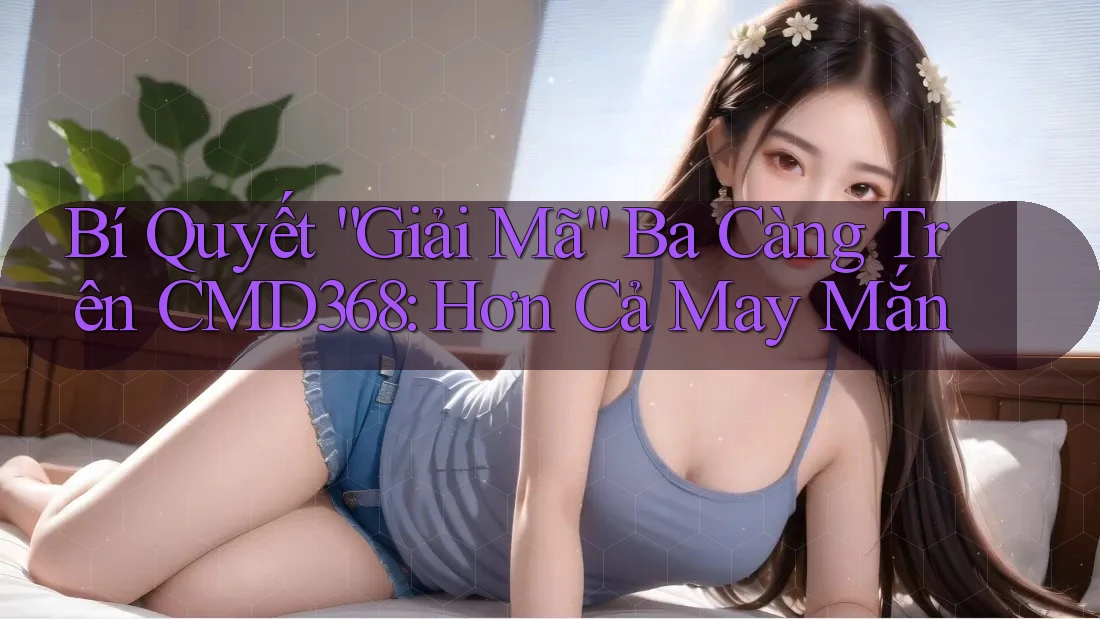 Bí Quyết “Giải Mã” Ba Càng Trên CMD368: Hơn Cả May Mắn