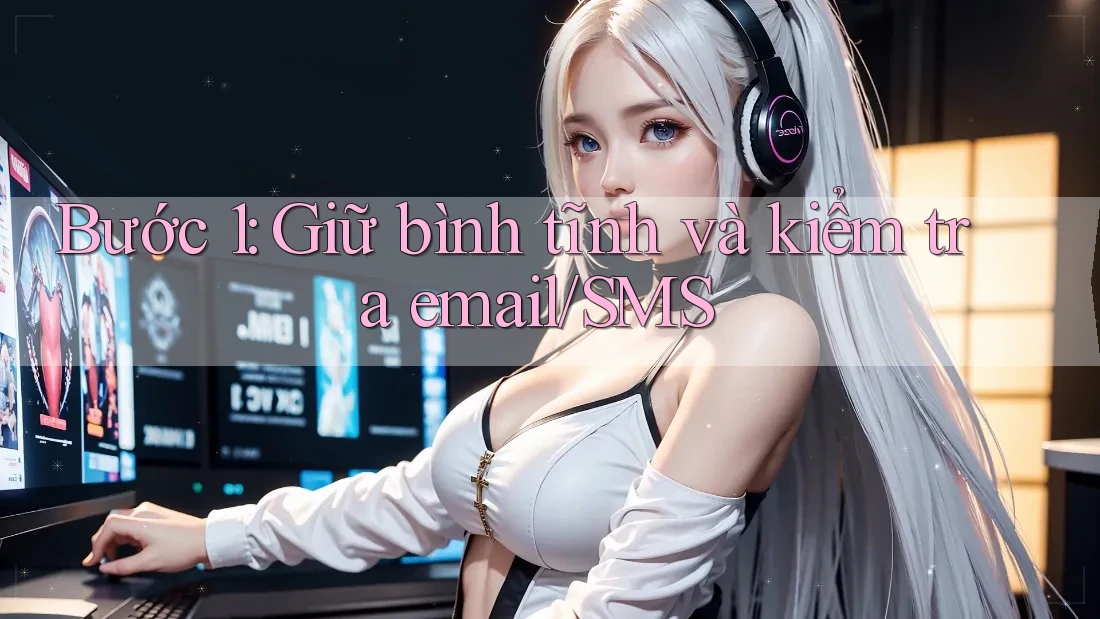 Bước 1: Giữ bình tĩnh và kiểm tra email/SMS Bước 1: Giữ bình tĩnh và kiểm tra email/SMS