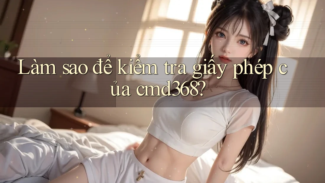 Làm sao để kiểm tra giấy phép của cmd368? Làm sao để kiểm tra giấy phép của cmd368?