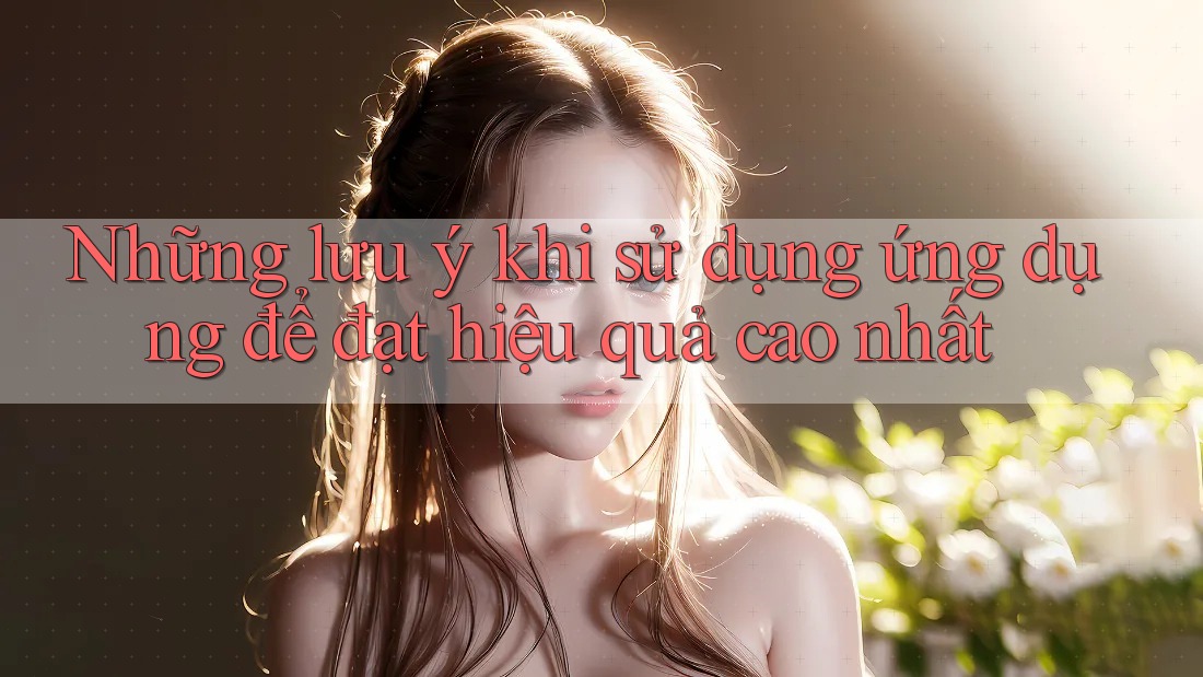 Những lưu ý khi sử dụng ứng dụng để đạt hiệu quả cao nhất