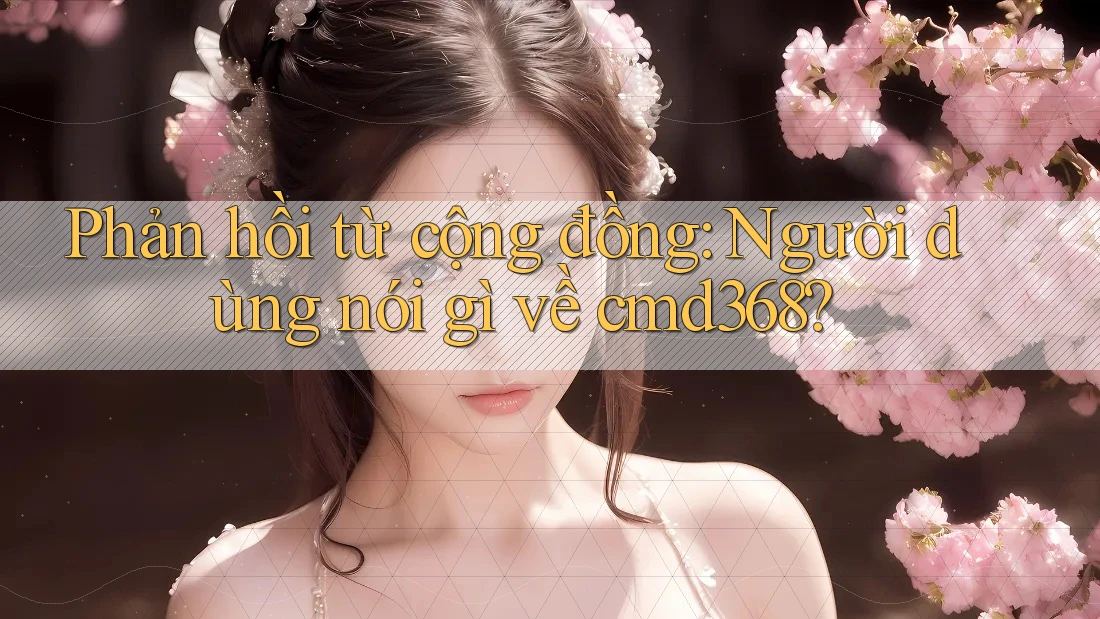 Phản hồi từ cộng đồng: Người dùng nói gì về cmd368? Phản hồi từ cộng đồng: Người dùng nói gì về cmd368?