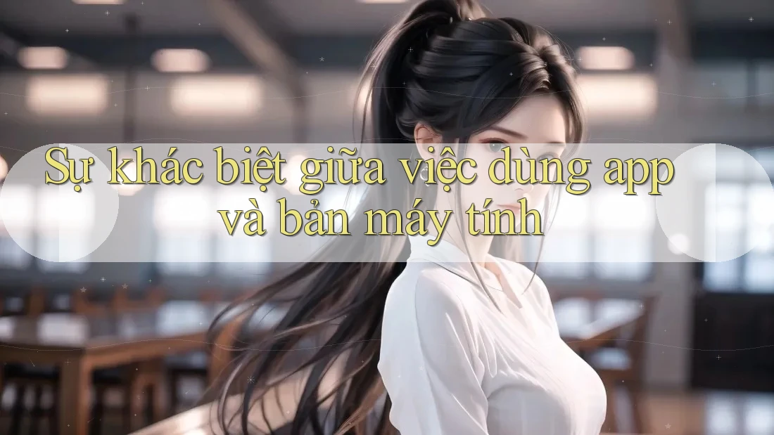 Sự khác biệt giữa việc dùng app và bản máy tính Sự khác biệt giữa việc dùng app và bản máy tính