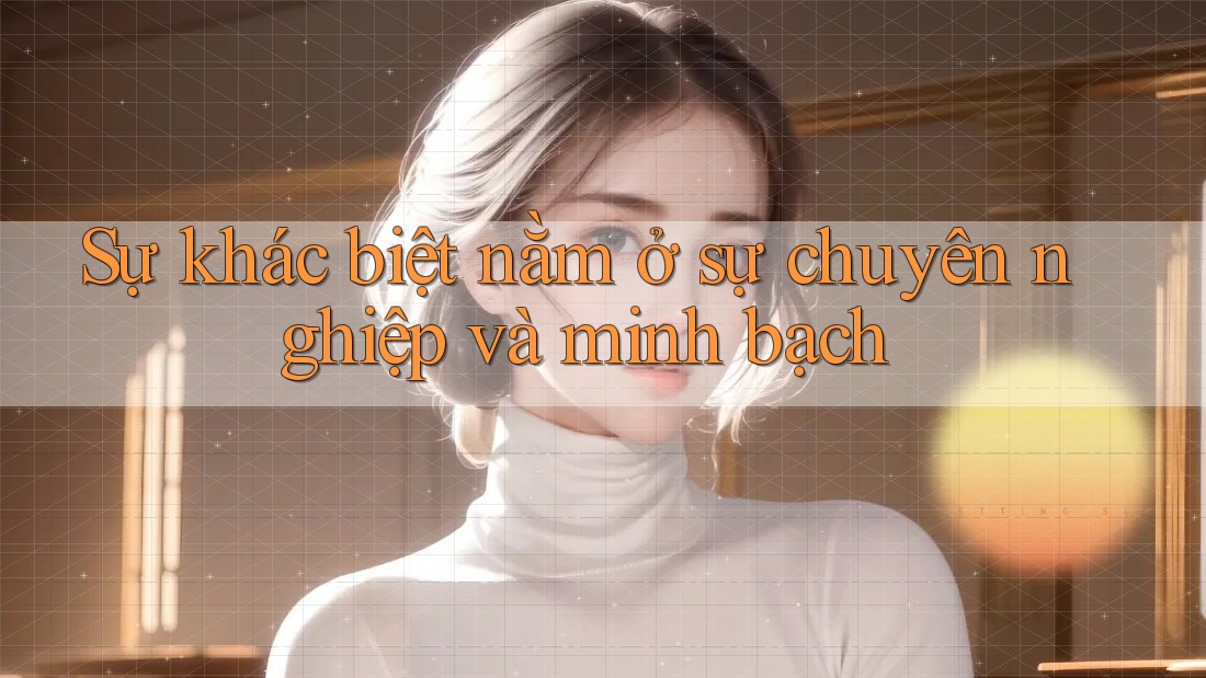 Sự khác biệt nằm ở sự chuyên nghiệp và minh bạch Sự khác biệt nằm ở sự chuyên nghiệp và minh bạch