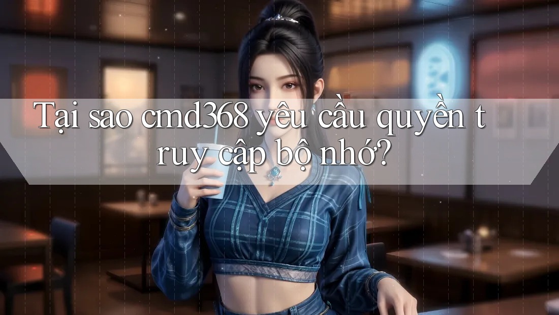 Tại sao cmd368 yêu cầu quyền truy cập bộ nhớ? Tại sao cmd368 yêu cầu quyền truy cập bộ nhớ?